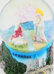 Boule Neige Apparitions de Lourdes  & Sanctuaire - 9cm