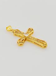 Pendentif Croix Baroque Strass - 30mm