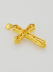 Pendentif Croix Baroque Strass - 30mm