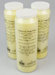 3 Bougies de Neuvaine de Protection à la Vierge Noire avec Prière