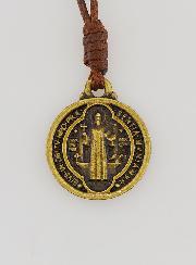 Collier Religieux Médaille de Saint Benoît - 17mm