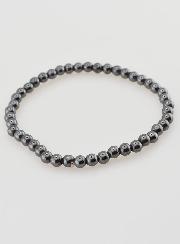 Bracelet en Pierre Naturelle d'Hématite - 4mm