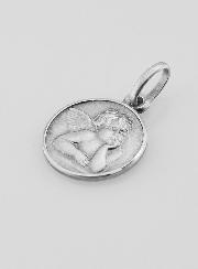 Médaille en Argent Massif Ange Gardien - 12mm
