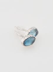Boucles d'Oreilles Puces - Aigue Marine AA