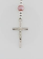 Chapelet de la Vierge Miraculeuse en Perles Rose - 45cm