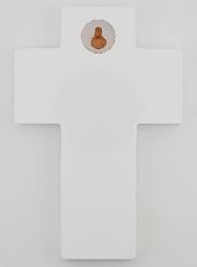 Croix de Baptême en Bois - Vierge de Tendresse