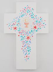 Croix de Communion en Bois - Calice de Communion