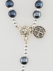Chapelet de Saint Benoît en Perles Noires - 45cm