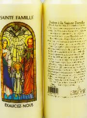 Bougie de Neuvaine Sainte Famille avec Prière au dos