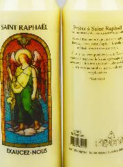 Bougie de Neuvaine Ange Raphaël avec Prière au dos