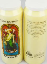 Bougie de Neuvaine Ange Raphaël avec Prière au dos