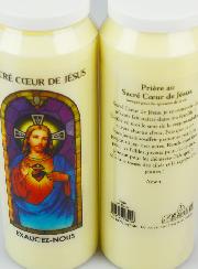 Bougie de Neuvaine Sacré Coeur de Jésus avec Prière au dos