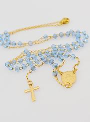 Chapelet Cristal Notre Dame de Guadalupe - Bleu