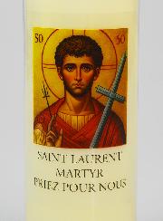 Bougie de Neuvaine Saint Laurent Martyr