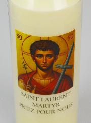 Bougie de Neuvaine Saint Laurent Martyr