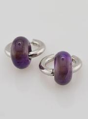 Boucles d'Oreilles Créoles & Anneau Améthyste