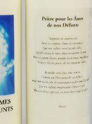 Bougie de Neuvaine Pour les Âmes de nos Défunts avec Prière au dos
