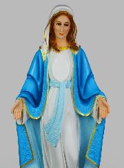 Grande Statue Religieuse Vierge Marie Colorée 80cm - Miraculeuse