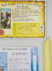 Bougie Parchemin de Prière à La Cire d'Encens - Saint Georges