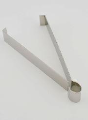 Pince à Charbon Crabe en Inox Argenté - 13cm