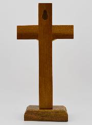 Crucifix en Bois Avec Socle Amovible - 19cm