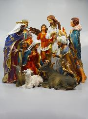 Grande Crèche de Noël Complète - 11 Santons - 45cm