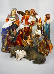 Grande Crèche de Noël Complète - 11 Santons - 45cm