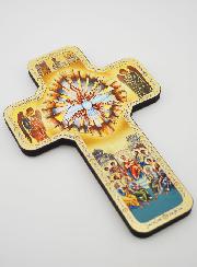 Croix Icône en Bois  Saint Esprit - 18cm