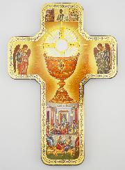 Icône Calice de Communion - Croix 18cm