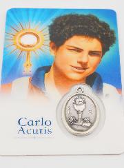 Carte de Prière et Médaille communion - Carlo Acutis