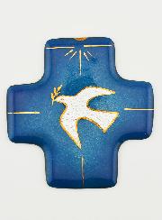Croix Colombe du Saint Esprit en Emaux du Liban - 8cm