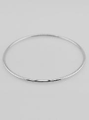Bracelet Jonc en Argent Massif Rhodié - 62mm