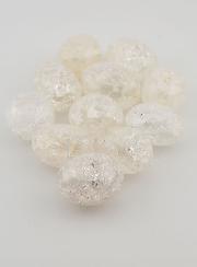 Pierre Roulée de Cristal de Roche Craquelé - 3cm