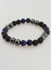 Bracelet en Pierres Naturelles - Lapis Lazuli, Hématite & Onyx Mat