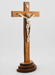 Crucifix en bois et Christ Argenté - 16 cm