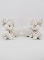 Statue Ange sur Coeur - Lot de 2
