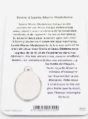 Carte de Prière & Médaille - Sainte Marie Madeleine