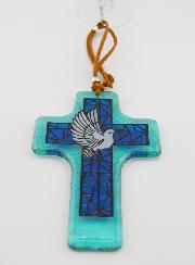 Croix de Confirmation en Verre - Esprit Saint