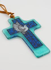Croix de Confirmation en Verre - Esprit Saint