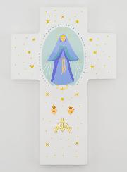 Croix en Bois Louanges - Vierge Miraculeuse