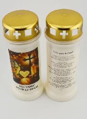 Bougie de Cimetière Pour le Deuil avec Prière