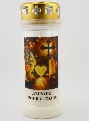 Bougie de Cimetière Pour le Deuil avec Prière