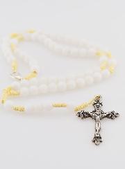 Chapelet Enfant en Perles de Verre - Blanc