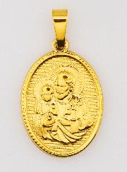 Médaille Saint Joseph en Inox Doré - 21mm