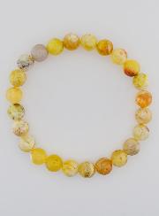Bracelet en Pierre Naturelle d'Opale Jaune - 8mm