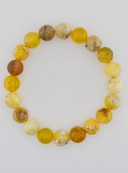Bracelet en Pierre Naturelle d'Opale Jaune - 10mm