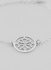 Bracelet en Argent Massif - Croix Occitane
