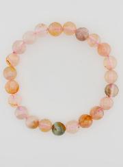 Bracelet en Pierre Naturelle d'Agate Fleur de Cerisier - 8mm