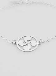 Bracelet en Argent Massif - Croix Basque