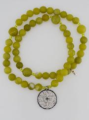 Bracelet Chapelet en Pierre de Jade Vert - Notre Père